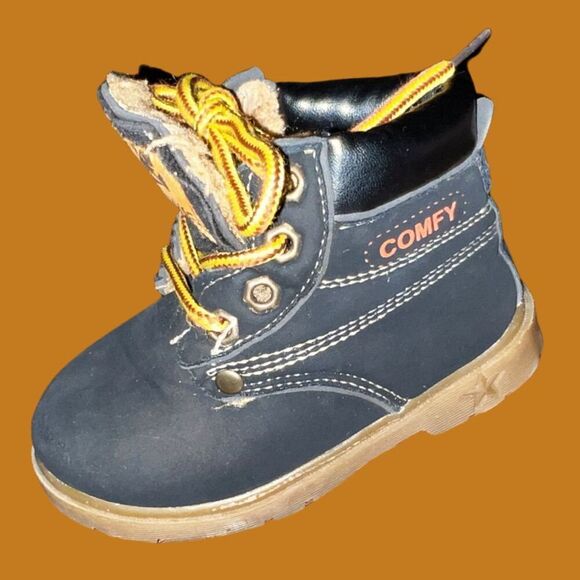 Baby Unisex Work Boots Lace-Up Ankle Boots Winter Snow Boots Martin Boots Size 7 - Picture 6 of 6